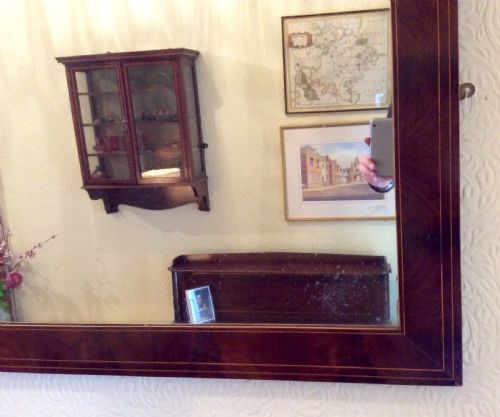 RECTANGULAR MAHOGANY WALL MIRROR - ADDITIONAL PHOTO 2