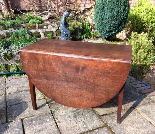 oak drop leaf table - CATEGORY: ANTIQUE TABLES - DATED 1800