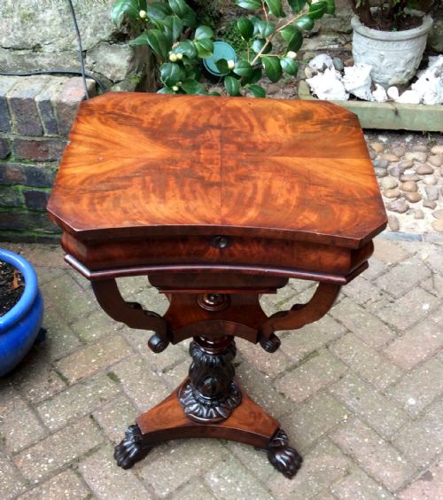 exquisite work table - CATEGORY: ANTIQUE TABLES - DATED VICTORIAN