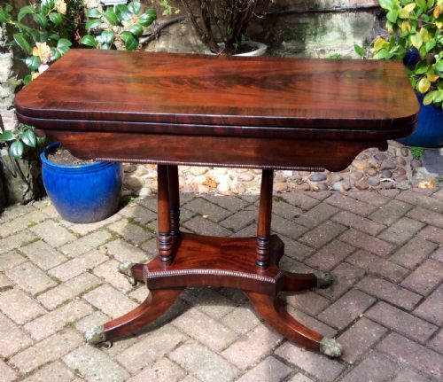 regency mahogany card table - CATEGORY: ANTIQUE TABLES - DATED REGENCY