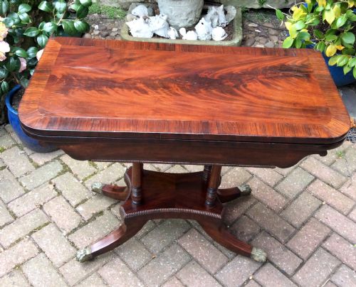 REGENCY MAHOGANY CARD TABLE - ADDITIONAL PHOTO 2