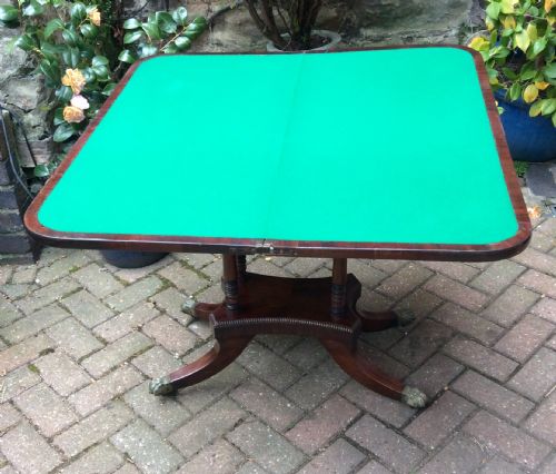 REGENCY MAHOGANY CARD TABLE - ADDITIONAL PHOTO 4