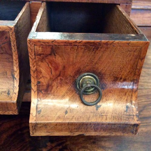 A RARE EARLY WALNUT TOILET MIRROR - ADDITIONAL PHOTO 2