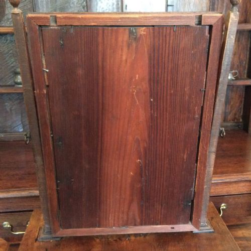 A RARE EARLY WALNUT TOILET MIRROR - ADDITIONAL PHOTO 7