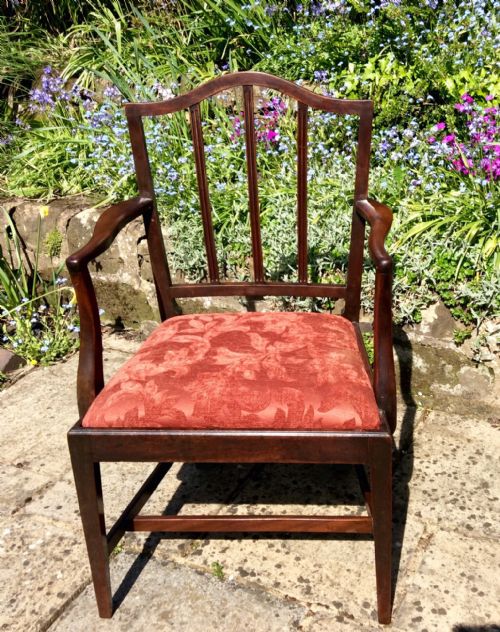 georgian mahogany armchair - CATEGORY: ANTIQUE CHAIRS - DATED 1800