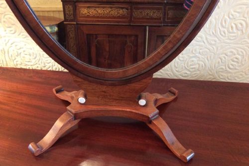 PRETTY MAHOGANY SHIELD MIRROR - ADDITIONAL PHOTO 1