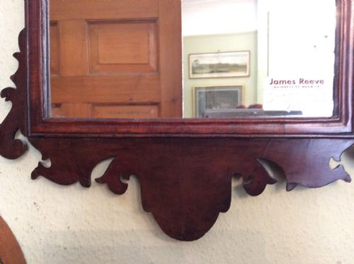 GEORGIAN FRET CUT MAHOGANY WALL MIRROR - ADDITIONAL PHOTO 1