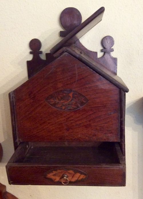 GEORGIAN OAK CANDLE BOX - ADDITIONAL PHOTO 2