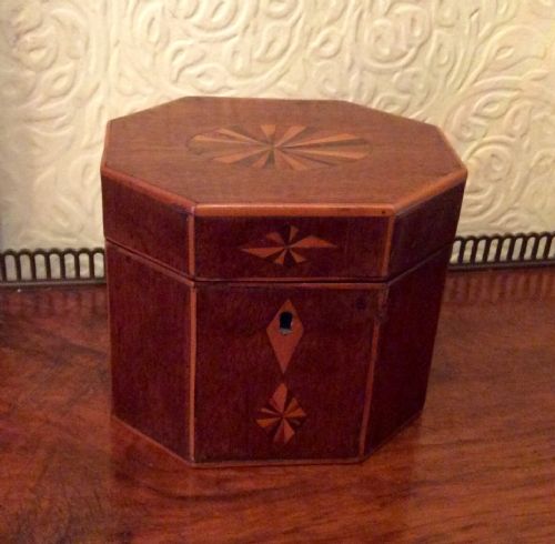 sheraton period georgian tea caddy - CATEGORY: ANTIQUE BOXES - DATED GEORGIAN