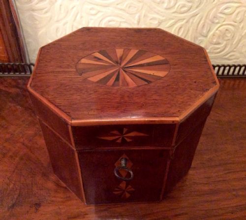 SHERATON PERIOD GEORGIAN TEA CADDY - ADDITIONAL PHOTO 1