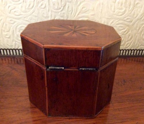 SHERATON PERIOD GEORGIAN TEA CADDY - ADDITIONAL PHOTO 3