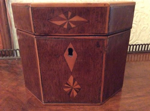 SHERATON PERIOD GEORGIAN TEA CADDY - ADDITIONAL PHOTO 4