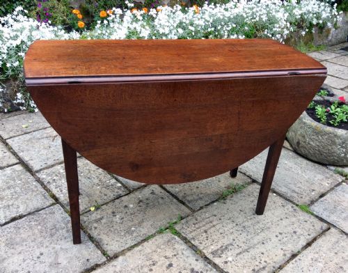 georgian oak drop leaf dining table - CATEGORY: ANTIQUE TABLES - DATED GEORGIAN