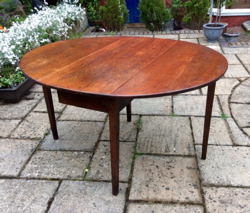 GEORGIAN OAK DROP LEAF DINING TABLE - ADDITIONAL PHOTO 1