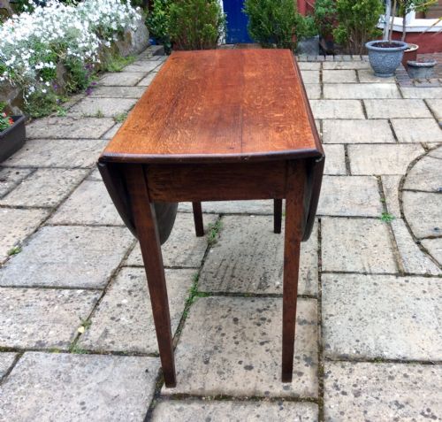 GEORGIAN OAK DROP LEAF DINING TABLE - ADDITIONAL PHOTO 3