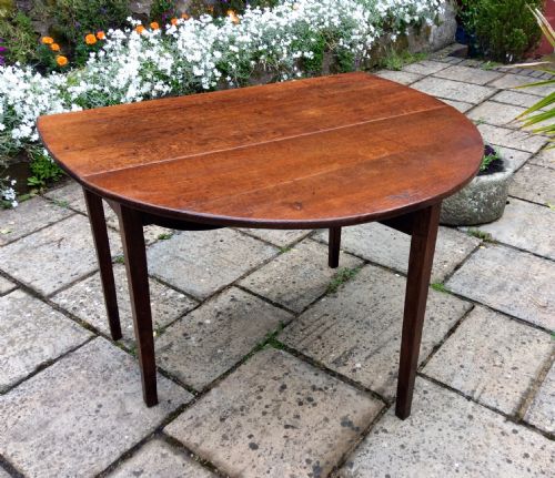 GEORGIAN OAK DROP LEAF DINING TABLE - ADDITIONAL PHOTO 4