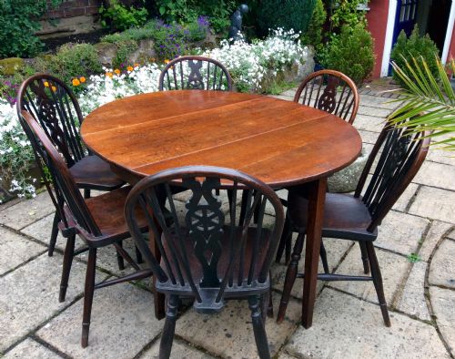 GEORGIAN OAK DROP LEAF DINING TABLE - ADDITIONAL PHOTO 5