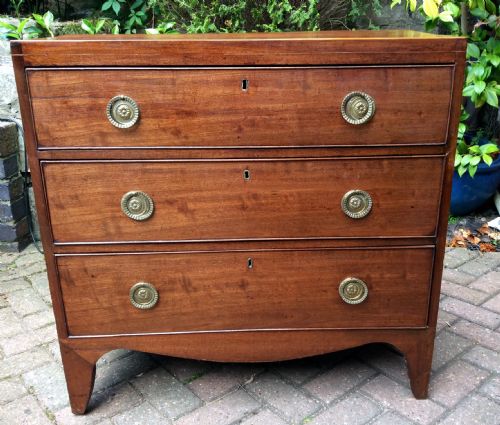 EXCEPTIONALLY SMALL NARROW REGENCY CHEST OF DRAWERS - ADDITIONAL PHOTO 1
