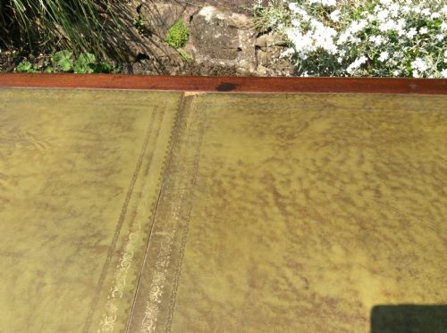 SUPERB LARGE MAHOGANY PARTNERS DESK - ADDITIONAL PHOTO 10