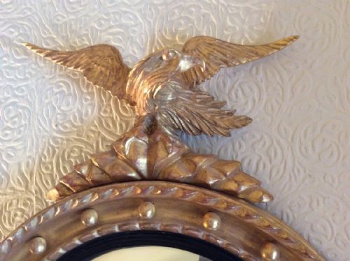 REGENCY CONVEX MIRROR WITH EAGLE - ADDITIONAL PHOTO 1
