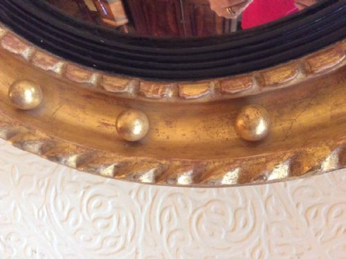 REGENCY CONVEX MIRROR WITH EAGLE - ADDITIONAL PHOTO 2