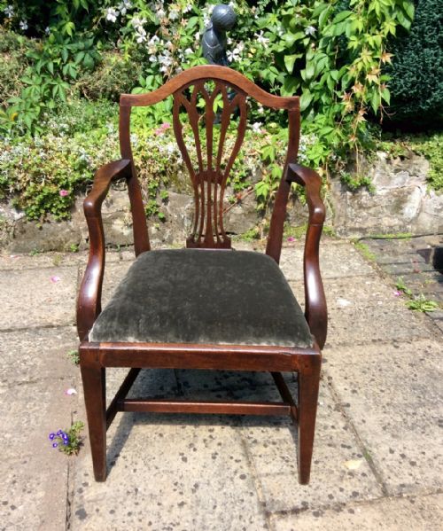 GEORGIAN MAHOGANY CARVER CHAIR - ADDITIONAL PHOTO 1