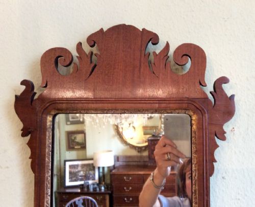 SMALL GEORGIAN FRET WALL MIRROR - ADDITIONAL PHOTO 3