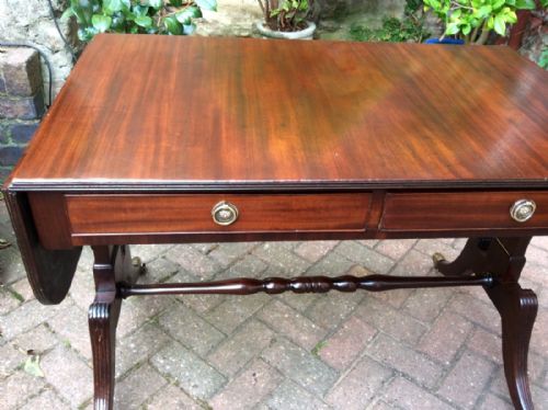 REGENCY MAHOGANY SOFA TABLE - ADDITIONAL PHOTO 1