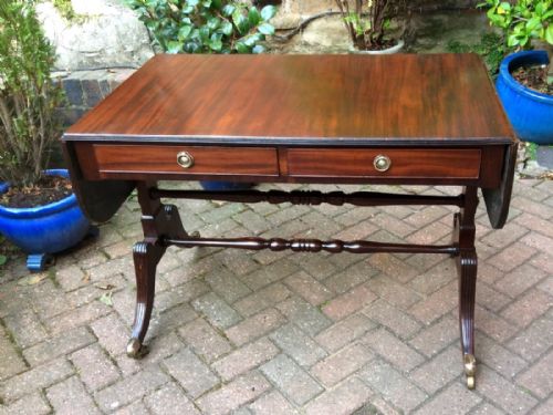 REGENCY MAHOGANY SOFA TABLE - ADDITIONAL PHOTO 3