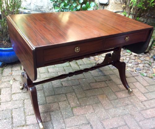 REGENCY MAHOGANY SOFA TABLE - ADDITIONAL PHOTO 6