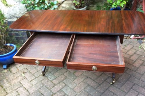 REGENCY MAHOGANY SOFA TABLE - ADDITIONAL PHOTO 7