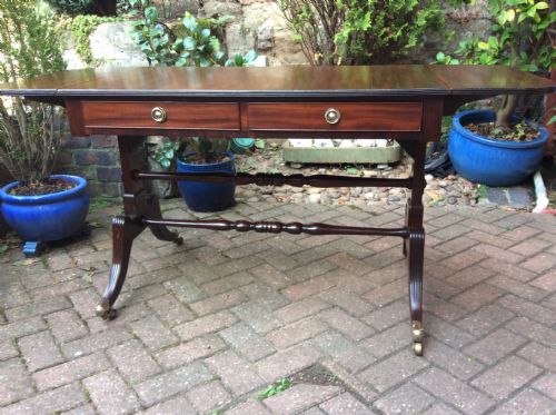 REGENCY MAHOGANY SOFA TABLE - ADDITIONAL PHOTO 8