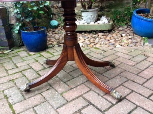 REGENCY PEDESTAL CARD TABLE - ADDITIONAL PHOTO 1