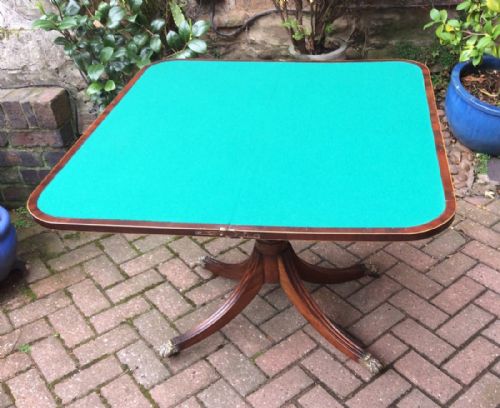 REGENCY PEDESTAL CARD TABLE - ADDITIONAL PHOTO 2