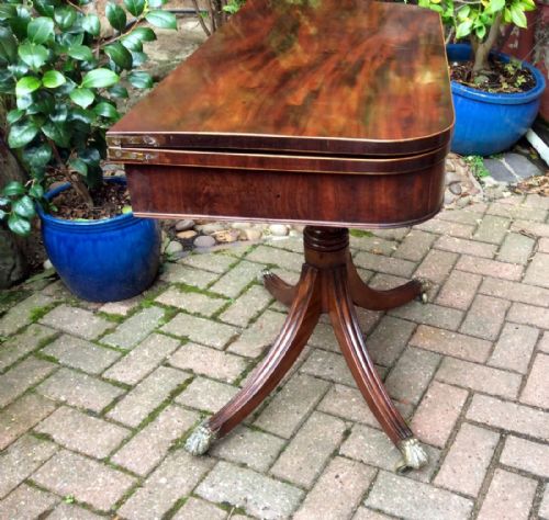 REGENCY PEDESTAL CARD TABLE - ADDITIONAL PHOTO 5