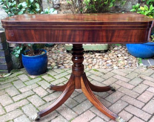 REGENCY PEDESTAL CARD TABLE - ADDITIONAL PHOTO 6