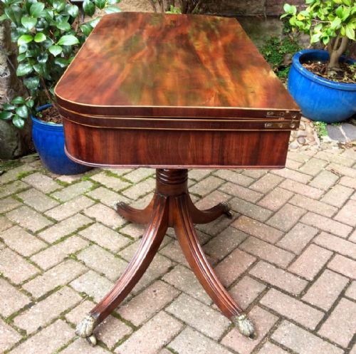 REGENCY PEDESTAL CARD TABLE - ADDITIONAL PHOTO 7