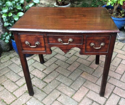 GEORGIAN MAHOGANY LOWBOY OR SIDE TABLE - ADDITIONAL PHOTO 1