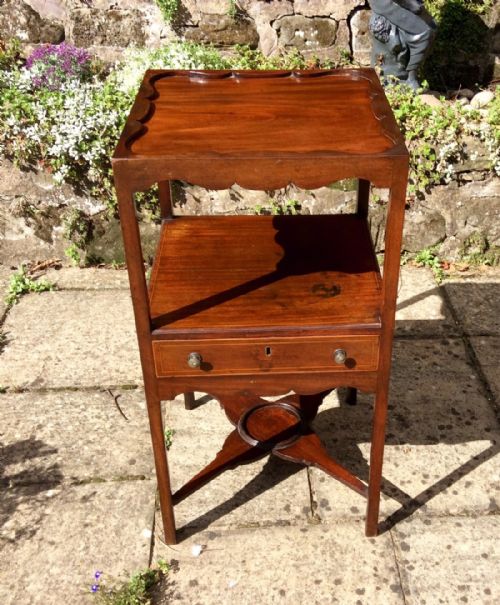 GEORGIAN MAHOGANY BEDSIDE TABLES OR SQUARE WASHSTANDS - ADDITIONAL PHOTO 3