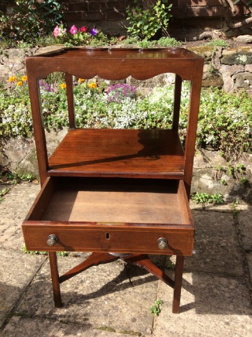 GEORGIAN MAHOGANY BEDSIDE TABLES OR SQUARE WASHSTANDS - ADDITIONAL PHOTO 4