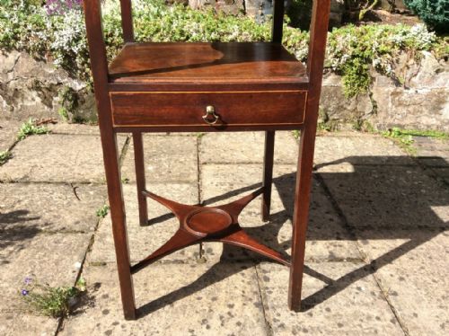 GEORGIAN MAHOGANY BEDSIDE TABLES OR SQUARE WASHSTANDS - ADDITIONAL PHOTO 5