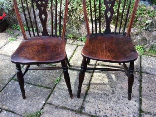PAIR OF WINDSOR WHEELBACK CHAIRS - ADDITIONAL PHOTO 4