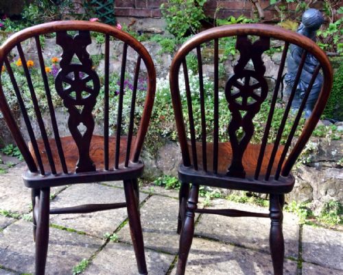 PAIR OF WINDSOR WHEELBACK CHAIRS - ADDITIONAL PHOTO 6