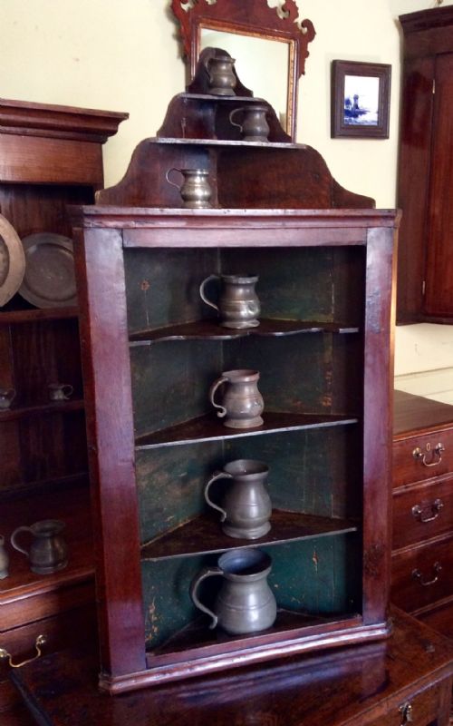 GEORGIAN OAK CORNER SHELVES - ADDITIONAL PHOTO 2