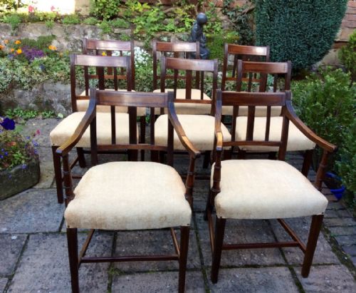 set of eight georgian dining chairs - CATEGORY: ANTIQUE CHAIRS - DATED 1800