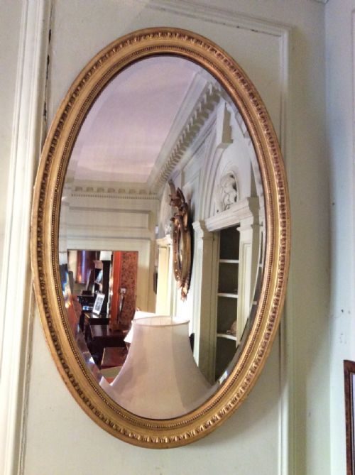 victorian oval gilt mirror - CATEGORY: ANTIQUE MIRRORS - DATED VICTORIAN