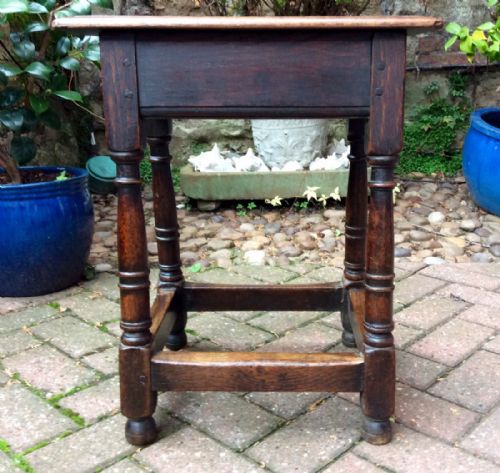 GOOD EARLY 19TH CENTURY JOINT STOOL - ADDITIONAL PHOTO 2