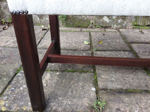 LARGE MAHOGANY STOOL OR COFFEE TABLE - ADDITIONAL PHOTO 2