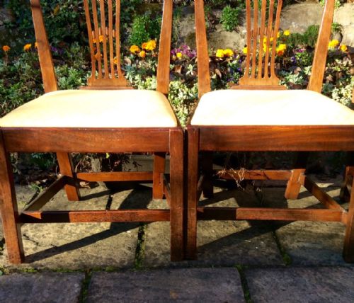 SUPER SET OF FOUR HEPPLEWHITE PERIOD GEORGIAN CHAIRS - ADDITIONAL PHOTO 2