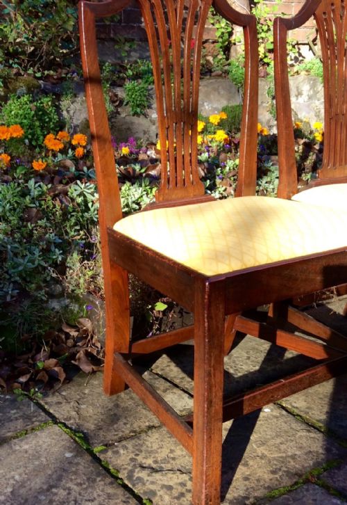SUPER SET OF FOUR HEPPLEWHITE PERIOD GEORGIAN CHAIRS - ADDITIONAL PHOTO 4